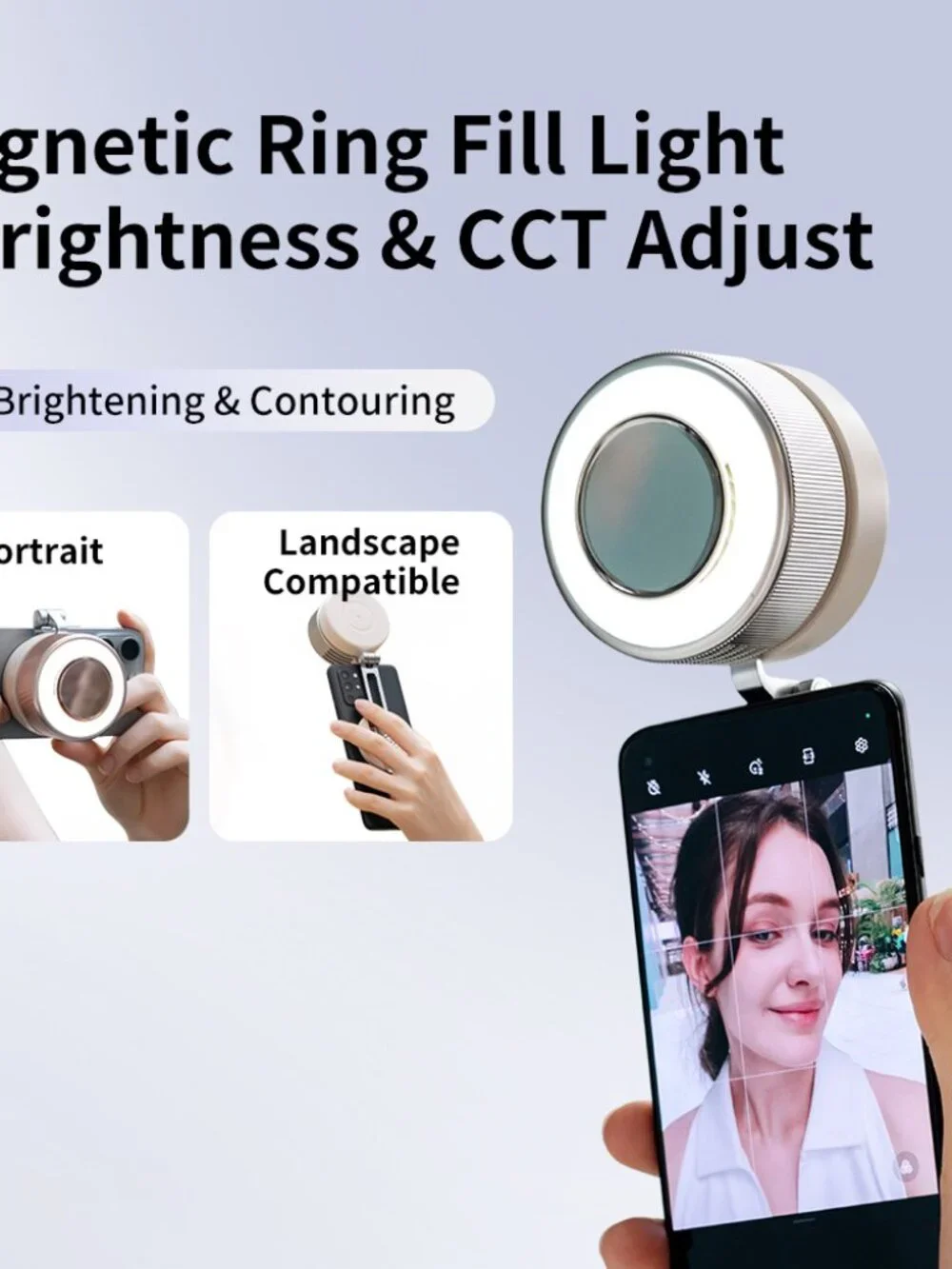 Portable Rechargeable Neck Fan with Magnetic Phone Holder & Digital Battery